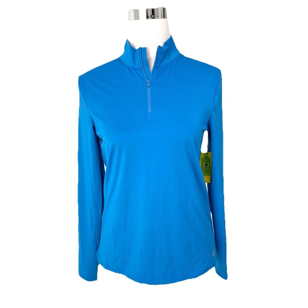New EleVen by Venus Williams Legacy  Long Sleeve Top Womens Small Arctic Blue